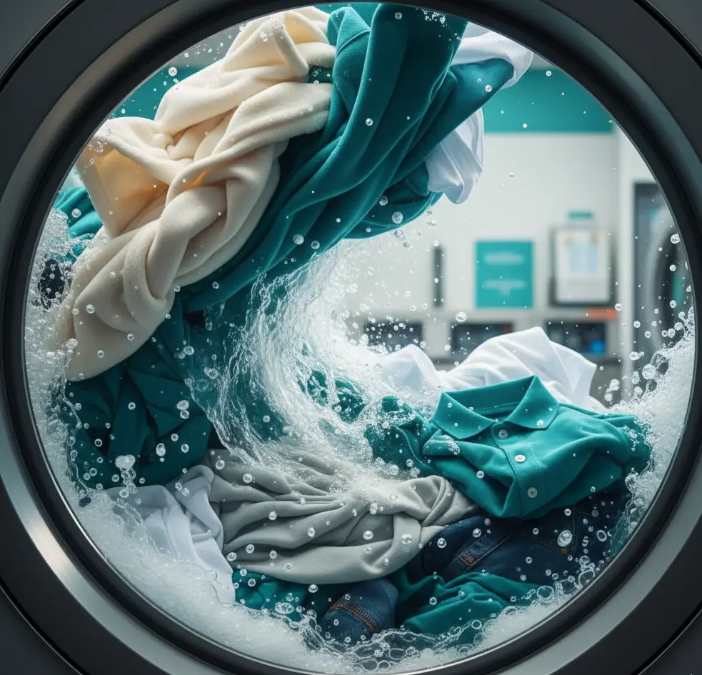 Clothes In A Machine
